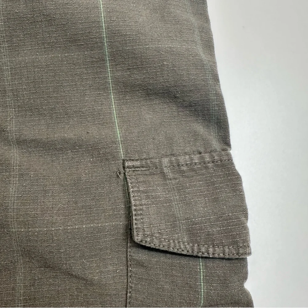 The North Face Men's Green Plaid Cotton Cargo Casual Shorts Waist 38
